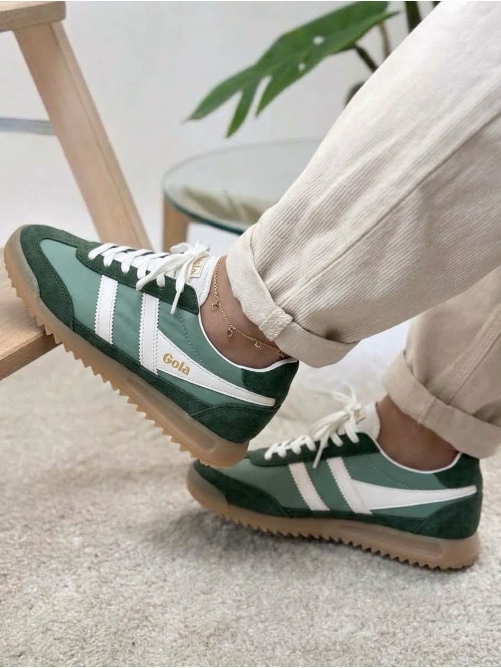 Gola Firefly Sneakers Green Mist Evergreen CLB577NN204 Womens Size 7.5 NIB